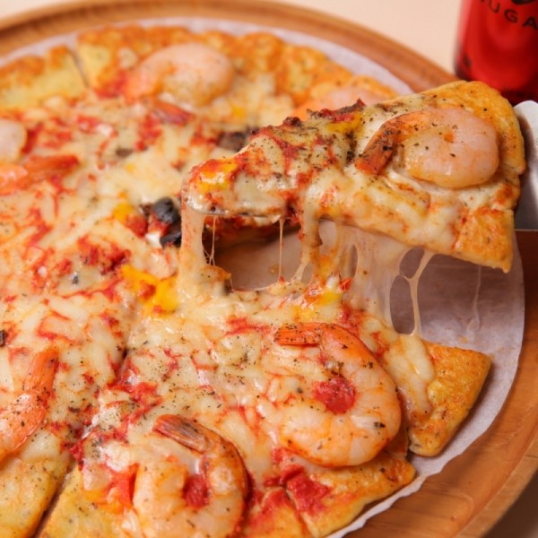 뮤직브로샵,[치팅파티]저당 피자(탄수4.2g)쉬림프 치팅데이 밀키트 글루텐프리빵 디저트간식 1인식단