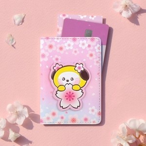 BT21 체리블라썸 시즌2 벚꽃 레더패치 카드케이스 치미