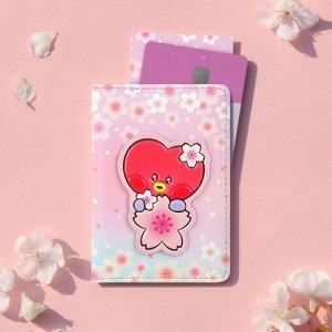 BT21 체리블라썸 시즌2 벚꽃 레더패치 카드케이스 타타