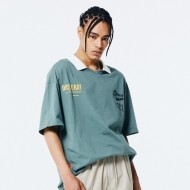 [DUST GRAY] HATE SOCCER HALF T-SHIRTS_GREEN