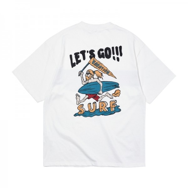 뮤직브로샵,[DUST GRAY]LETS GO BEACH HALF T-SHIRTS_WHITE