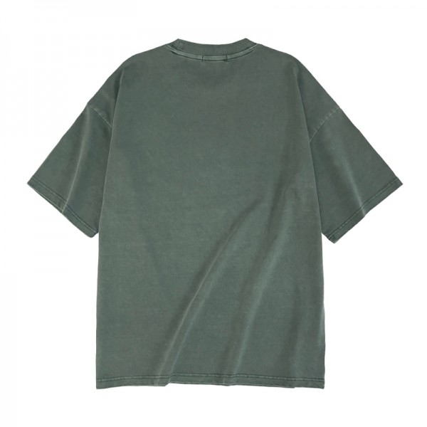 뮤직브로샵,[DUST GRAY] 16´s LOGO PIGMENT HALF T-SHIRTS_KHAKI