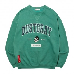 [DUST GRAY] Young Jo Arch logo sweatshirts_GREEN