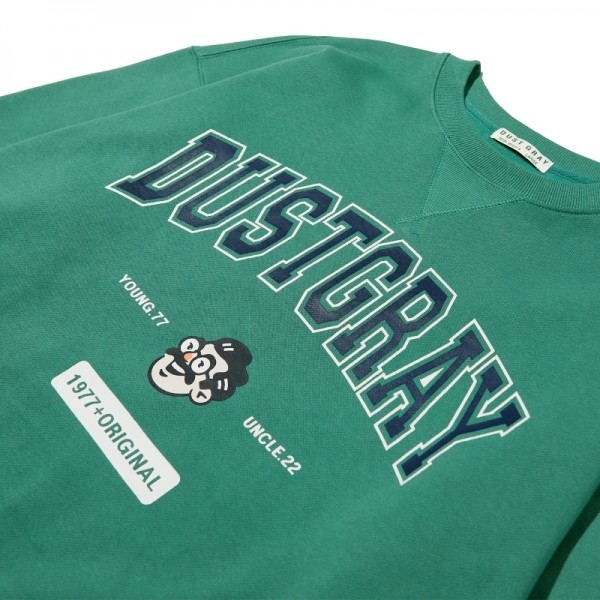 뮤직브로샵,[DUST GRAY] Young Jo Arch logo sweatshirts_GREEN