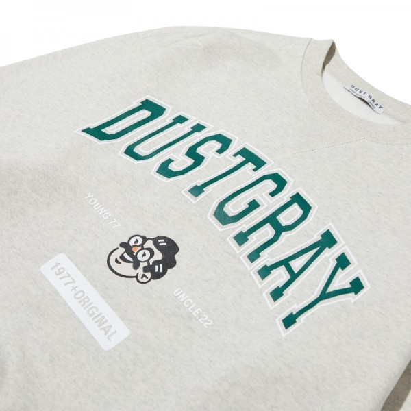 뮤직브로샵,[DUST GRAY] Young Jo Arch logo sweatshirts_OATMEAL