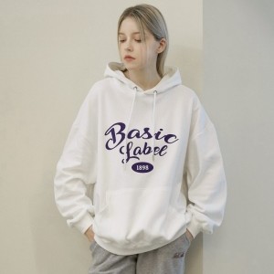 우먼즈 웨이브라벨 후드티